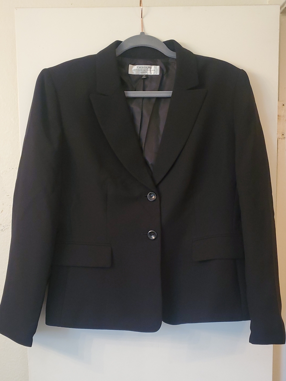 Classic Black Women's Two-Button Blazer - Tahari  14P